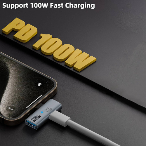 2 Adaptadores 2 En 1 De Usb C A Usb 3.2 Con Puerto De Carga