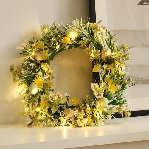 Guirnalda De Huevos De Pascua Para Puerta Delantera, 40cm,