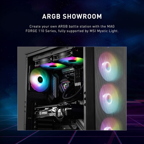 Funda Para Juegos De Ordenador Msi Mag Forge 112r Con 4 Vent