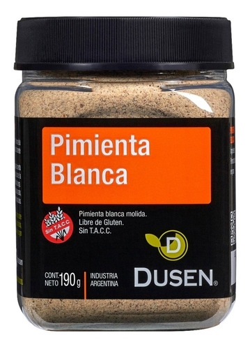 Pimienta Blanca Molida - Sin Tacc - Pote De 190gr