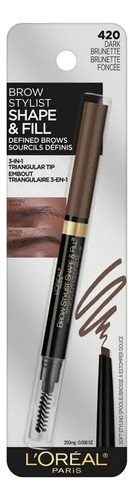 Delineador De Cejas Loreal Brow Stylist Shape & Fill 420