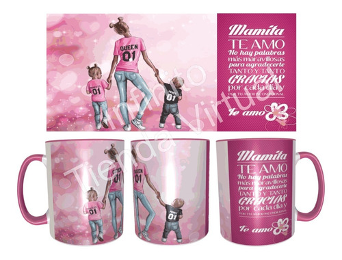 Mug Pocillo Taza Oreja Rosada Dia De La Madre Personalizado