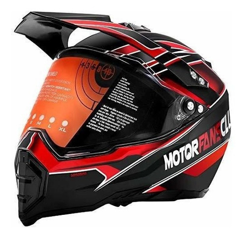 Motorfansclub - Casco Modular Para Motocicleta, Todo Terreno