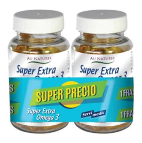 Super Extra Omega Servimedic® | Pack 2 Frascos X 30 Cáps.