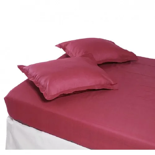 Sabana Ajustable Y 2 Fundas Cama King Vinotinto 40 Cms