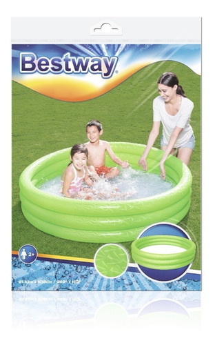Pileta inflable redonda Bestway 3 Aros 51026 3 Aros de 1520mm x 300mm 282L roja bolsa