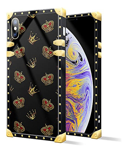 Caso Daizag Compatible Con iPhone XR Case,golden Crown 1 Xr