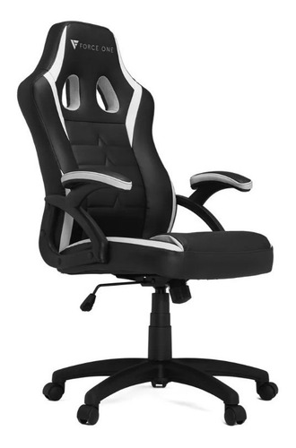 Cadeira Gamer Force One Essential 115 Preta E Branca