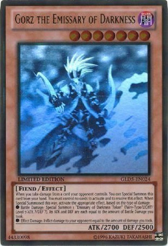 Gorz El Emisario De La Oscuridad Ghost/gold Raro Yugioh