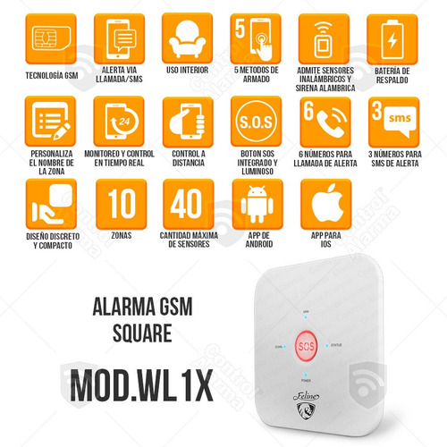 Imagen 2 de 9 de Alarma Gsm Inteligente Seguridad 2s Alerta App Casa Negocio