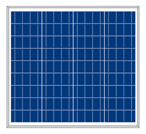 Panel Solar Plm-060-p-36 60w Paneles Solares Fema Color Azul Voltaje De Circuito Abierto 22.7v Voltaje Máximo Del Sistema 18.19v
