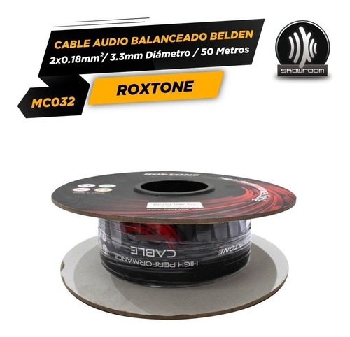 Imagen 4 de 7 de Rollo De Cable Balanceado Belden 2x018mm Roxtone Mc032