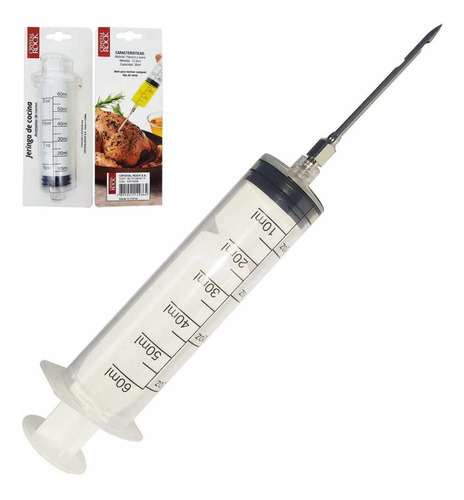 Imagen 2 de 4 de Jeringa De Cocina Para Condimentar Grande 60ml