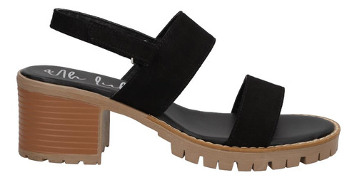 Zapato Fiesta 901277pr Gamuza Negro Liso Brazalete Empeine