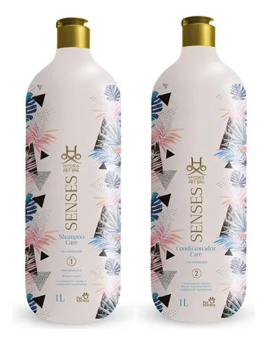 comprar Shampoo E Condicionador Hydra Senses Care 1l Pet Society Fragrância Extrato De Algodão