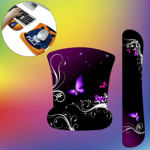 Conjunto De Teclado E Mouse Pad - Almofada De Espuma De