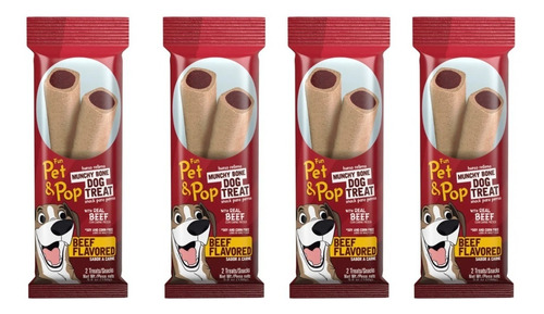 Mon Ami Pet Pop Munchy Hueso Snack Perro 160g X 4unid Perro