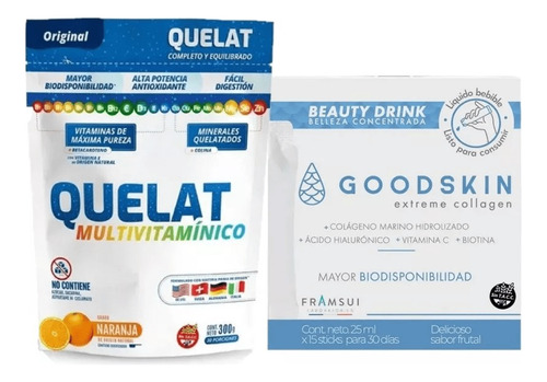 Combo Quelat Multivitamínico + Colageno Concentrado Liquido