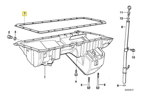 Imagen 8 de 9 de Junta Carter Motor Bmw 320i 323i 325i 328i 330i 525i 528i &
