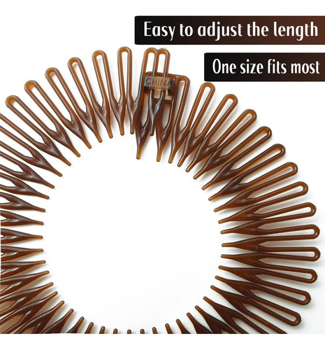 20 Diademas Elásticas Circulares De Plástico Flexible Con