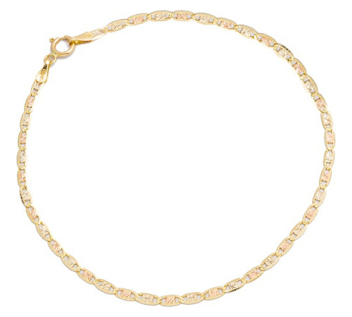 Pulsera Florentino Planchada 3 Oros 10 K. Oro Fino Joyería.