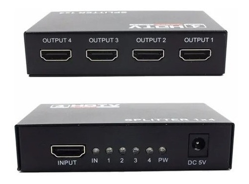 Multiplicador Splitter Hdmi, 1 Entrada X 4 Salidas, 1080 1x4