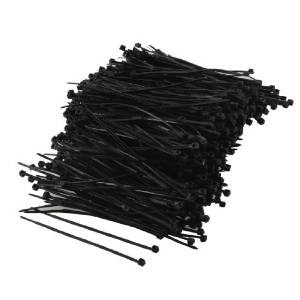 1000 Pc Negro Cable De Plástico Con Cierre Del Lazo Fije Wra
