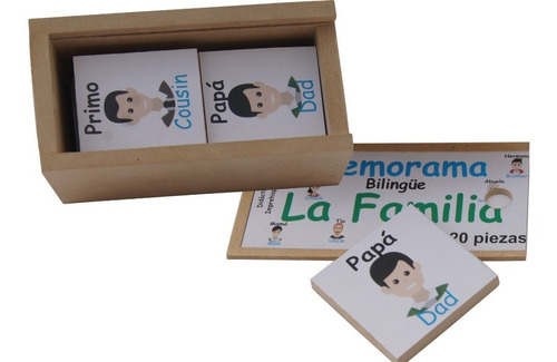 Memorama La Familia, Español - Ingles, Material Didactico