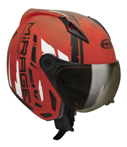 Capacete para moto  multi-modular Peels  Mirage  vermelho techride tamanho 56 