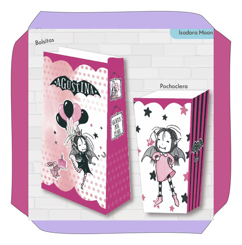 Kit Imprimible Personalizado Cumpleaños Isadora Moon