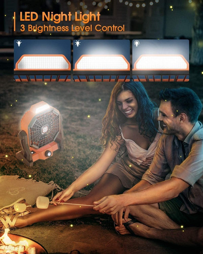 Con Pilas Ventilador Recargable De 8 Pulgadas