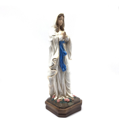 Imagem De Nossa Senhora De Lourdes Linha Premium Gesso 32 Cm