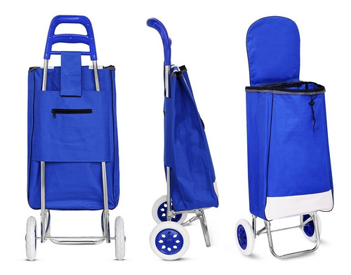 Carrito Para Mandado Carrito Multiusos Plegable Color Azul Rey