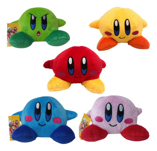 Pelúcias Kirby Da Turma Do Mario - 05 Personagens