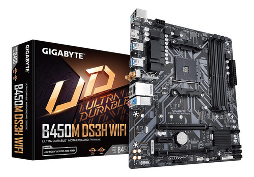 Placa Madre Gigabyte B450m Ds3h Wifi (am4//amd/b450/matx)