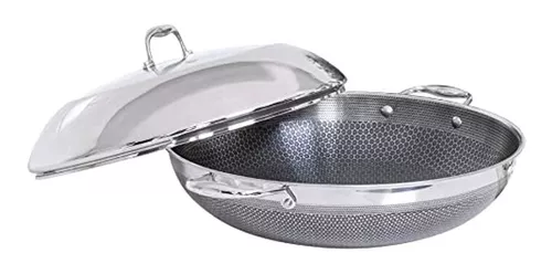 Sartén Wok Híbrida De Acero Inoxidable Hexclad De 14 Pulgada