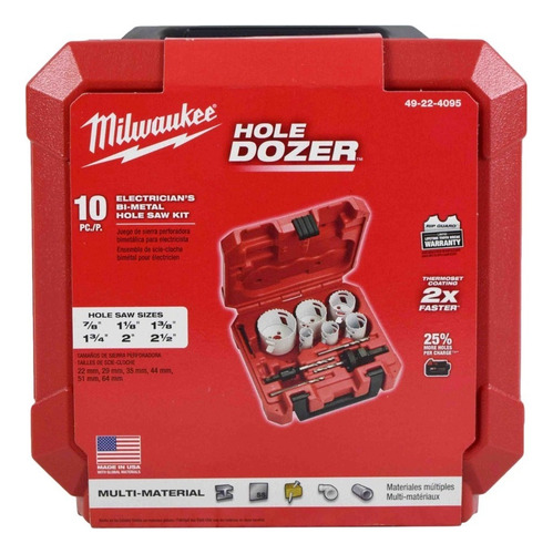 Juego Brocas Sierra Ice Hardened Milwaukee 49224095