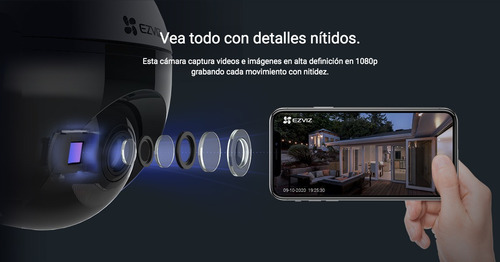 Imagen 3 de 10 de Camara Ip Ezviz 1080p Wifi Exterior Audio C8c Memoria 64gb