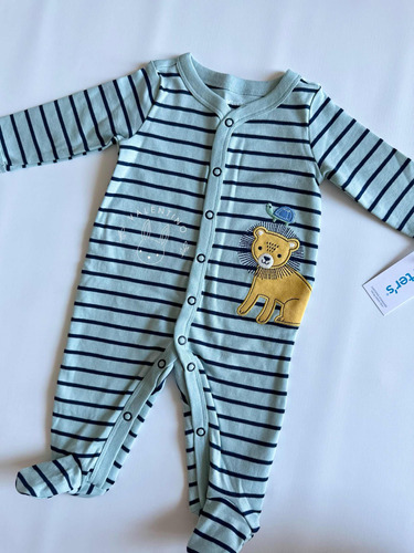 Carters Osito Pijama Enterito Con Broches Algodon 