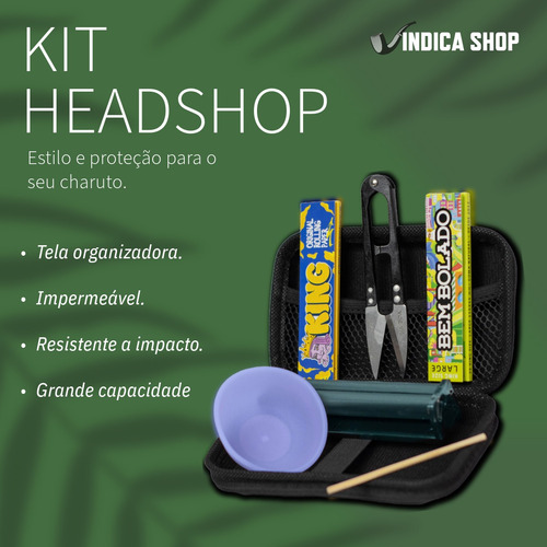 Case M Estojo, Tesoura, Sedas E Bolador Para Tabacaria