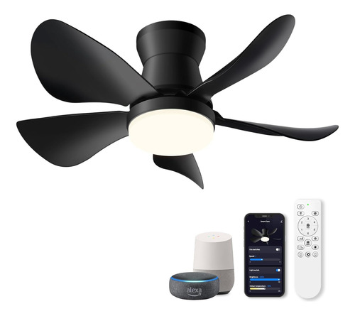 Lampara De Techo Inteligente Para Alexa Con Ventilador Lujo