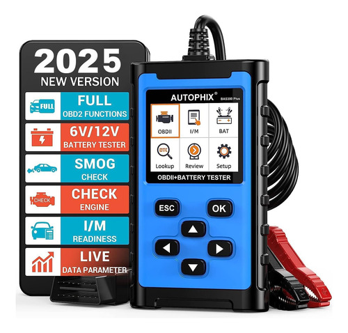 Escáner Obd2 Autophix 2 En 1 Con Probador De Batería,