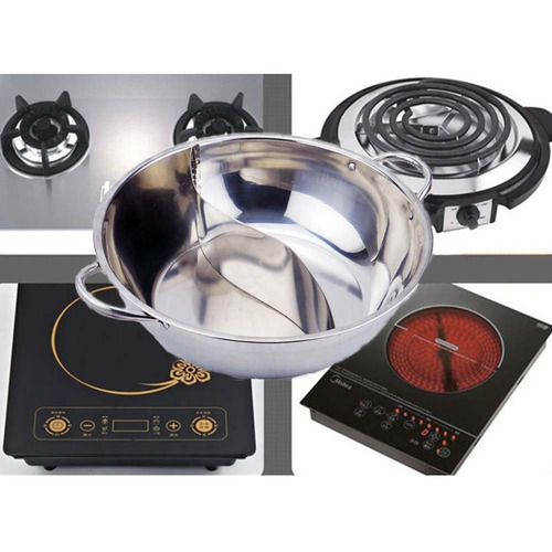 Yzakka Acero Inoxidable Shabu Shabu Caliente Del Pote Con El