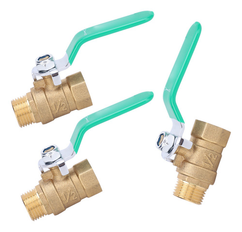 Válvula De Rosca Hembra, 3 Piezas, Tubo De Agua De 1/2 Pulga