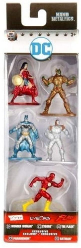 Muñecos Metal Jada Coleccion Dc Batman Flash Mujer Maravilla