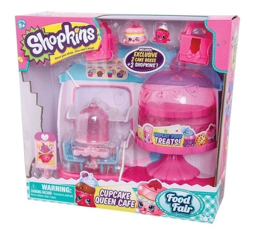 Shopkins Cupcake Queen Cafe + 2 Figuras Playset Tv Educando