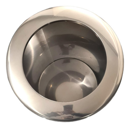 Cesto Lixeira Em Aço Inox Com Aro Cozinha Banheiro 5litros Cor Prateado