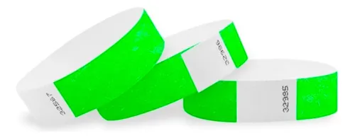 Brazaletes Tyvek Verde Eventos!