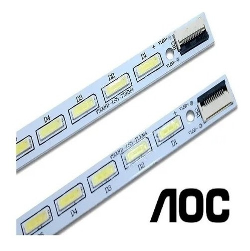 Kit Completo 2 Barras De Led Tv Aoc Le50h254 Original 