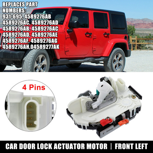 Dp1. Actuador Chapa Frontal Izq Para Jeep Wrangler 2005-2019